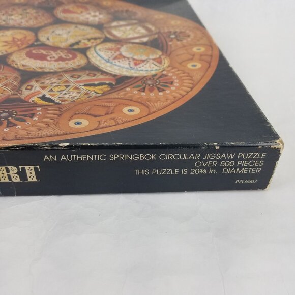 Springbok Ukrainian Folk Art Circular Puzzle Pysanky Easter Eggs Complete 1977 - Picture 6 of 13